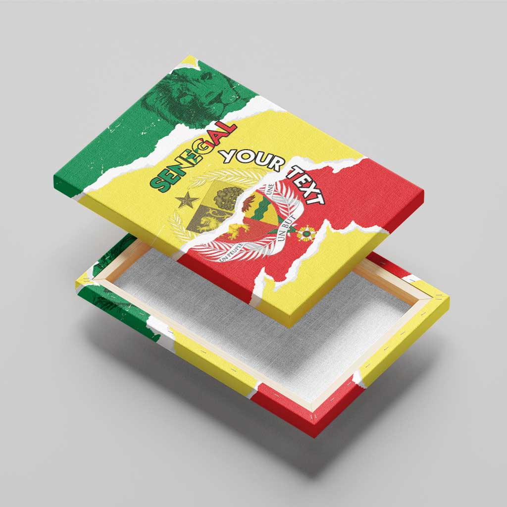 Custom Senegal Beach Soccer 2025 Canvas Wall Art Go Champions - Grunge Style