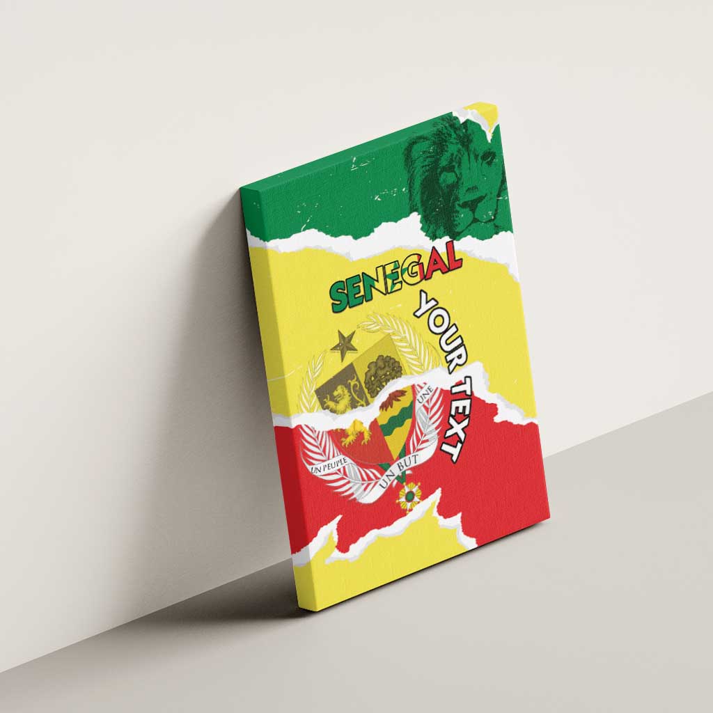 Custom Senegal Beach Soccer 2025 Canvas Wall Art Go Champions - Grunge Style