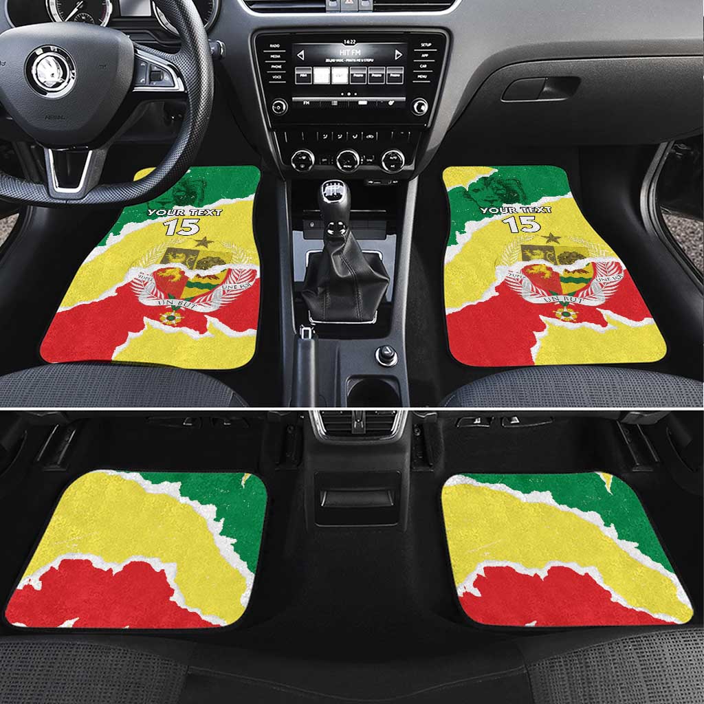 Custom Senegal Beach Soccer 2025 Car Mats Go Champions - Grunge Style