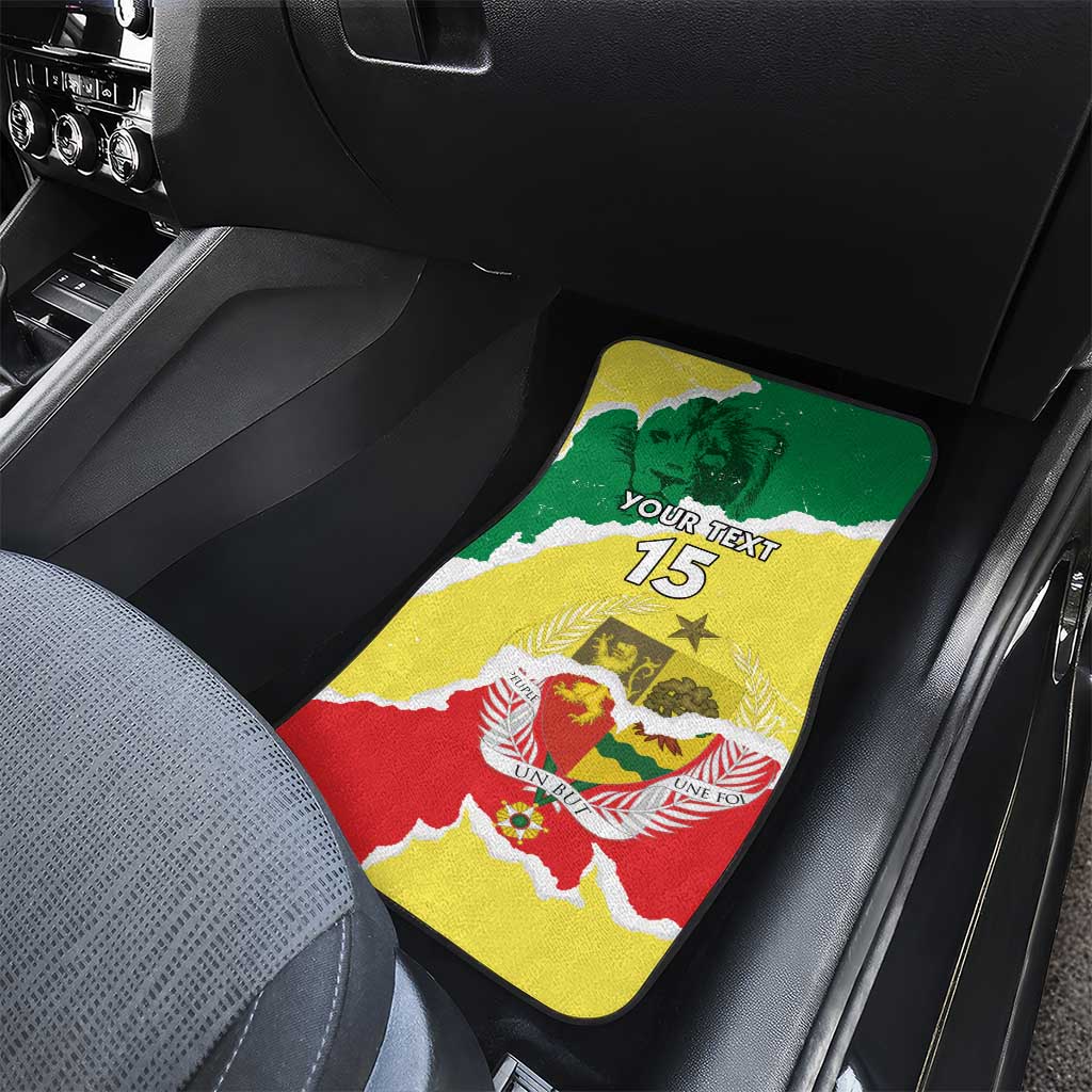 Custom Senegal Beach Soccer 2025 Car Mats Go Champions - Grunge Style