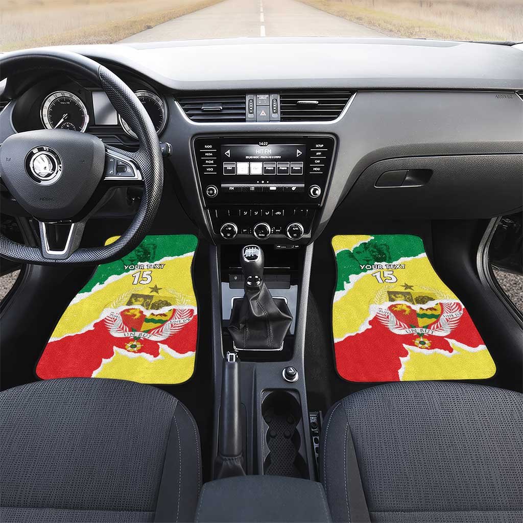 Custom Senegal Beach Soccer 2025 Car Mats Go Champions - Grunge Style