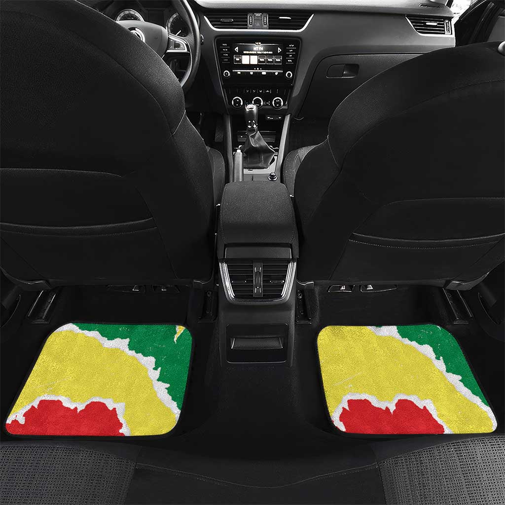 Custom Senegal Beach Soccer 2025 Car Mats Go Champions - Grunge Style