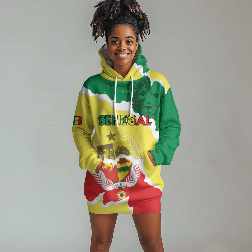 Custom Senegal Beach Soccer 2025 Hoodie Dress Go Champions - Grunge Style