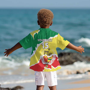 Custom Senegal Beach Soccer 2025 Kid Hawaiian Shirt Go Champions - Grunge Style