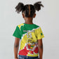 Custom Senegal Beach Soccer 2025 Kid T shirt Go Champions - Grunge Style