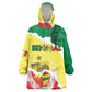 Custom Senegal Beach Soccer 2025 Kid Wearable Blanket Hoodie Go Champions - Grunge Style