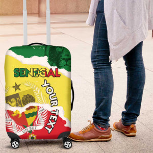 Custom Senegal Beach Soccer 2025 Luggage Cover Go Champions - Grunge Style