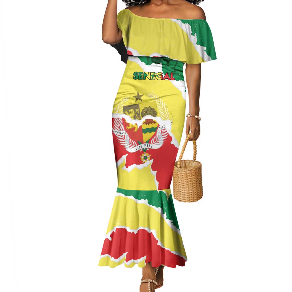 Custom Senegal Beach Soccer 2025 Mermaid Dress Go Champions - Grunge Style