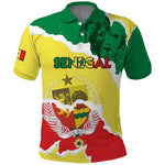 Custom Senegal Beach Soccer 2025 Polo Shirt Go Champions - Grunge Style