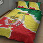 Custom Senegal Beach Soccer 2025 Quilt Bed Set Go Champions - Grunge Style