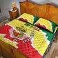 Custom Senegal Beach Soccer 2025 Quilt Bed Set Go Champions - Grunge Style