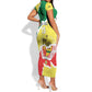 Custom Senegal Beach Soccer 2025 Short Sleeve Bodycon Dress Go Champions - Grunge Style LT15