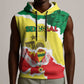 Custom Senegal Beach Soccer 2025 Sleeveless Hoodie Go Champions - Grunge Style - African Pride