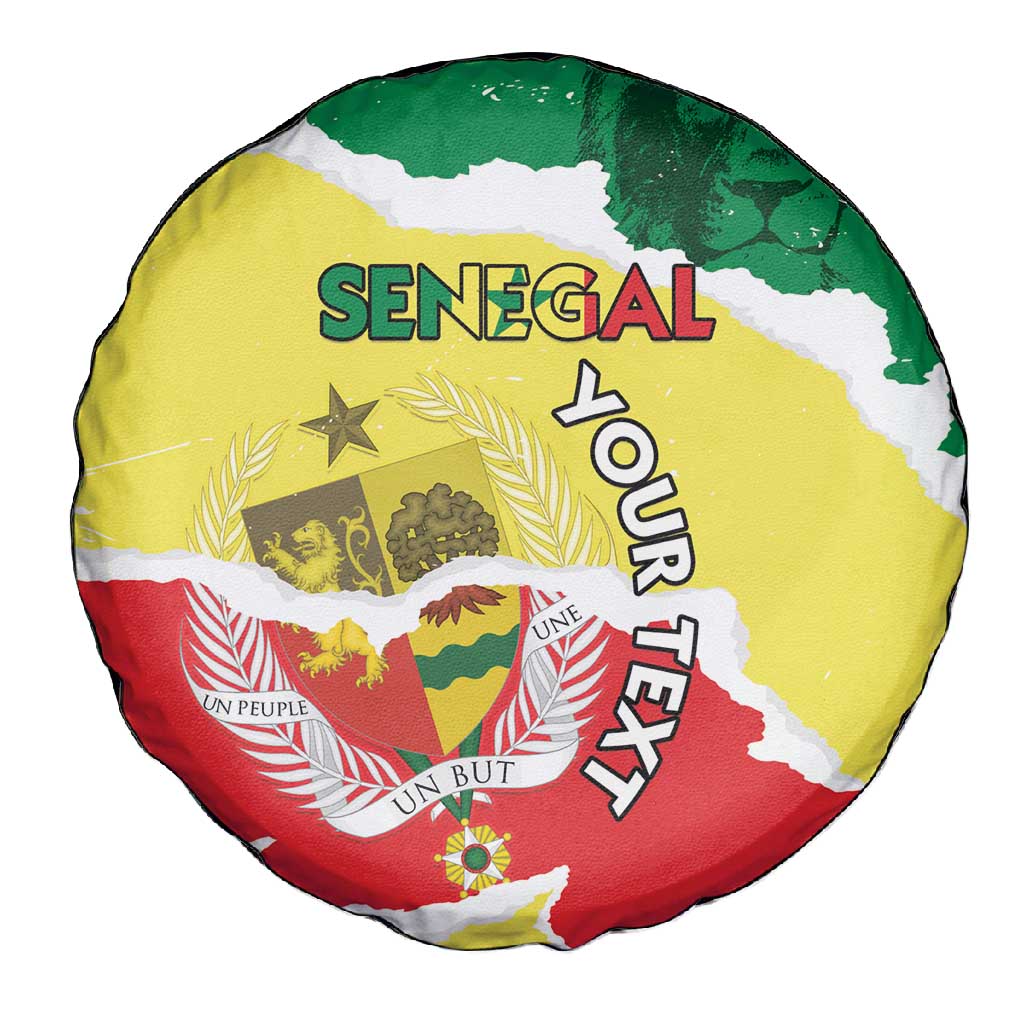 Custom Senegal Beach Soccer 2025 Spare Tire Cover Go Champions - Grunge Style