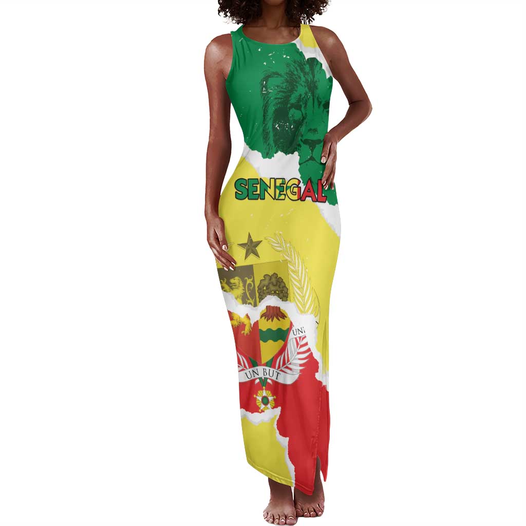 Custom Senegal Beach Soccer 2025 Tank Maxi Dress Go Champions - Grunge Style