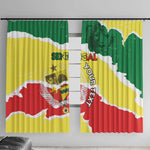 Custom Senegal Beach Soccer 2025 Window Curtain Go Champions - Grunge Style