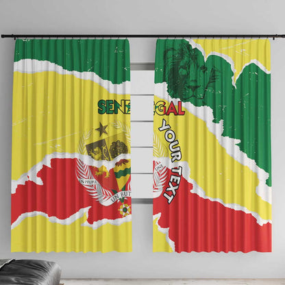 Custom Senegal Beach Soccer 2025 Window Curtain Go Champions - Grunge Style