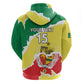 Custom Senegal Beach Soccer 2025 Zip Hoodie Go Champions - Grunge Style