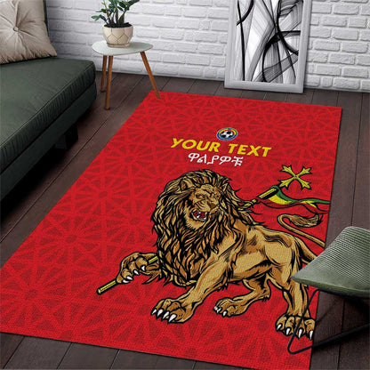 Custom Ethiopia Football Area Rug Go Champions