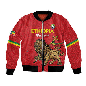 Custom Ethiopia Football Bomber Jacket Go Champions