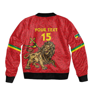 Custom Ethiopia Football Bomber Jacket Go Champions