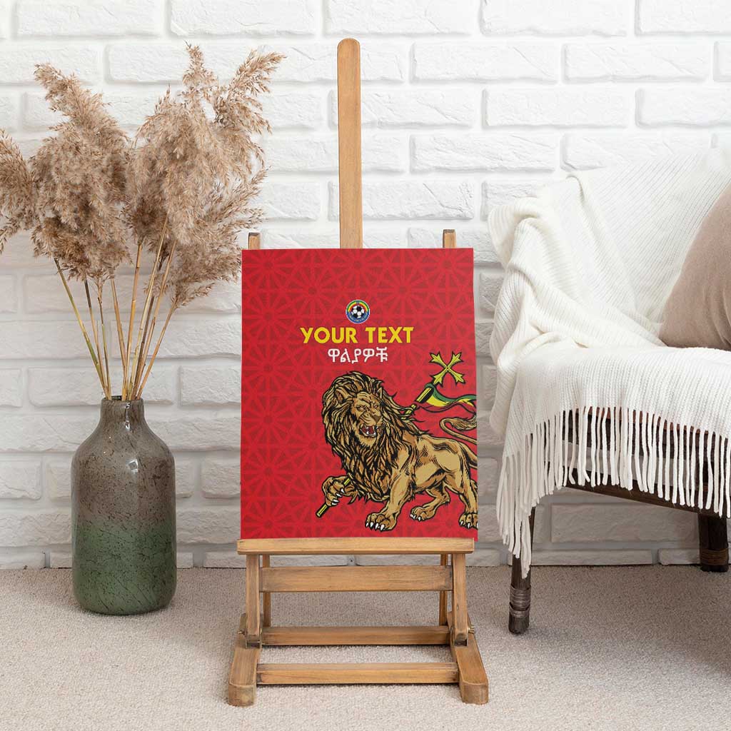 Custom Ethiopia Football Canvas Wall Art Go Champions