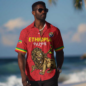 Custom Ethiopia Football Hawaiian Shirt Go Champions