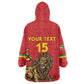 Custom Ethiopia Football Kid Wearable Blanket Hoodie Go Champions