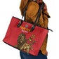 Custom Ethiopia Football Leather Tote Bag Go Champions