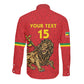 Custom Ethiopia Football Long Sleeve Button Shirt Go Champions