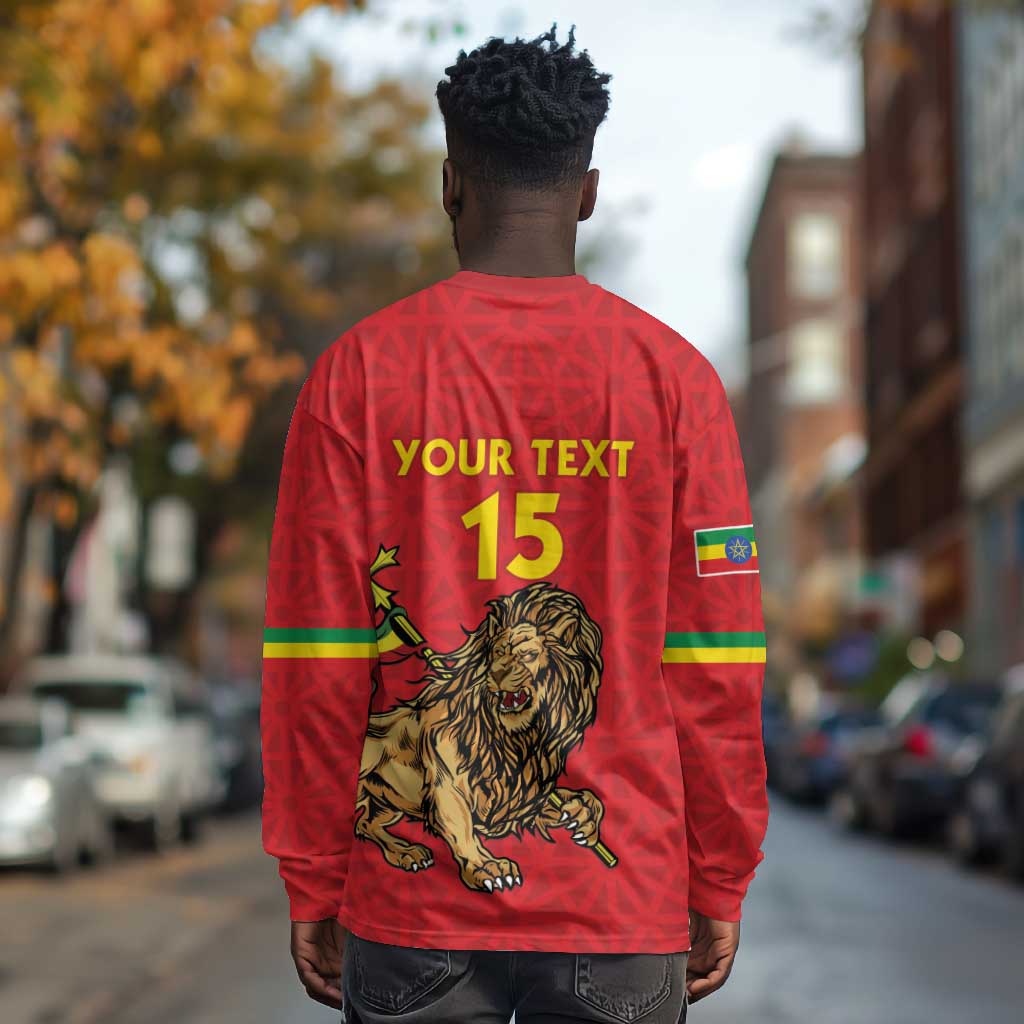 Custom Ethiopia Football Long Sleeve Shirt Go Champions