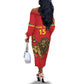 Custom Ethiopia Football Off The Shoulder Long Sleeve Dress Go Champions