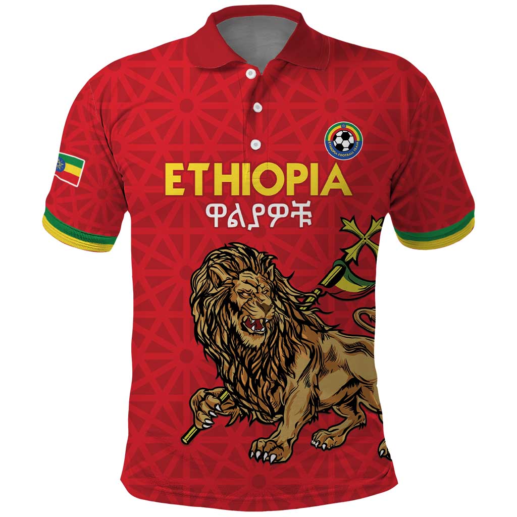 Custom Ethiopia Football Polo Shirt Go Champions