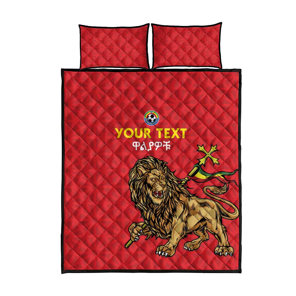 Custom Ethiopia Football Quilt Bed Set Go Champions