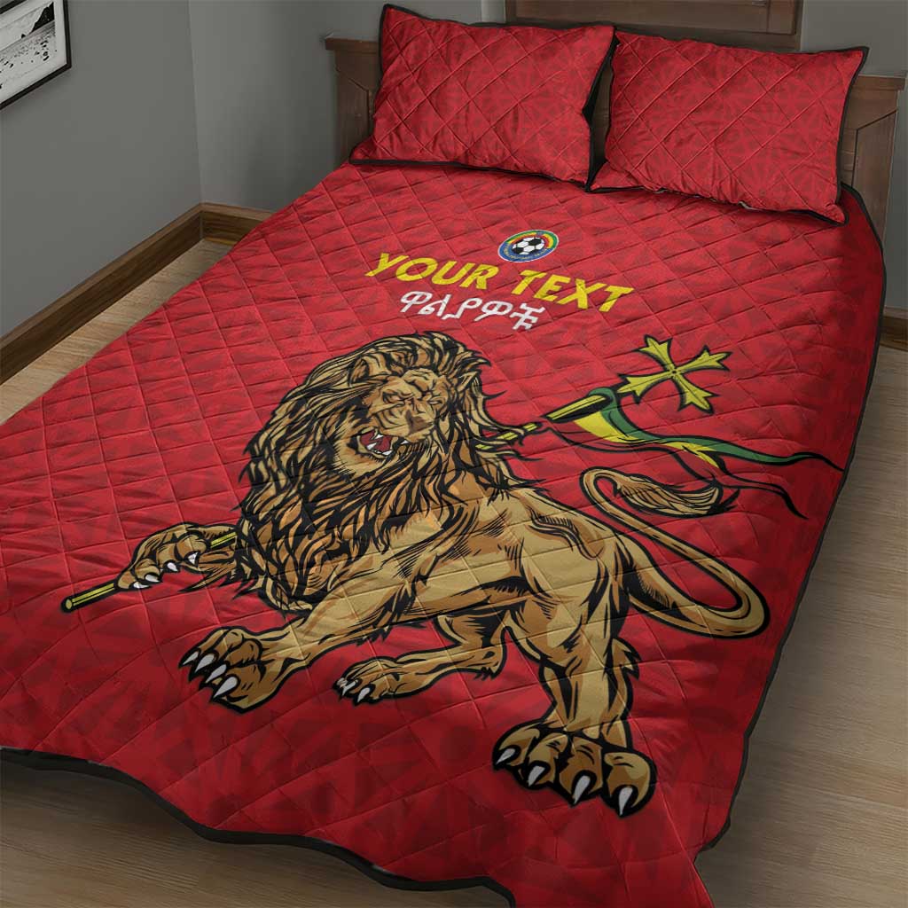 Custom Ethiopia Football Quilt Bed Set Go Champions
