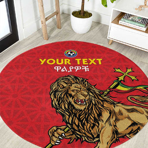 Custom Ethiopia Football Round Carpet Go Champions