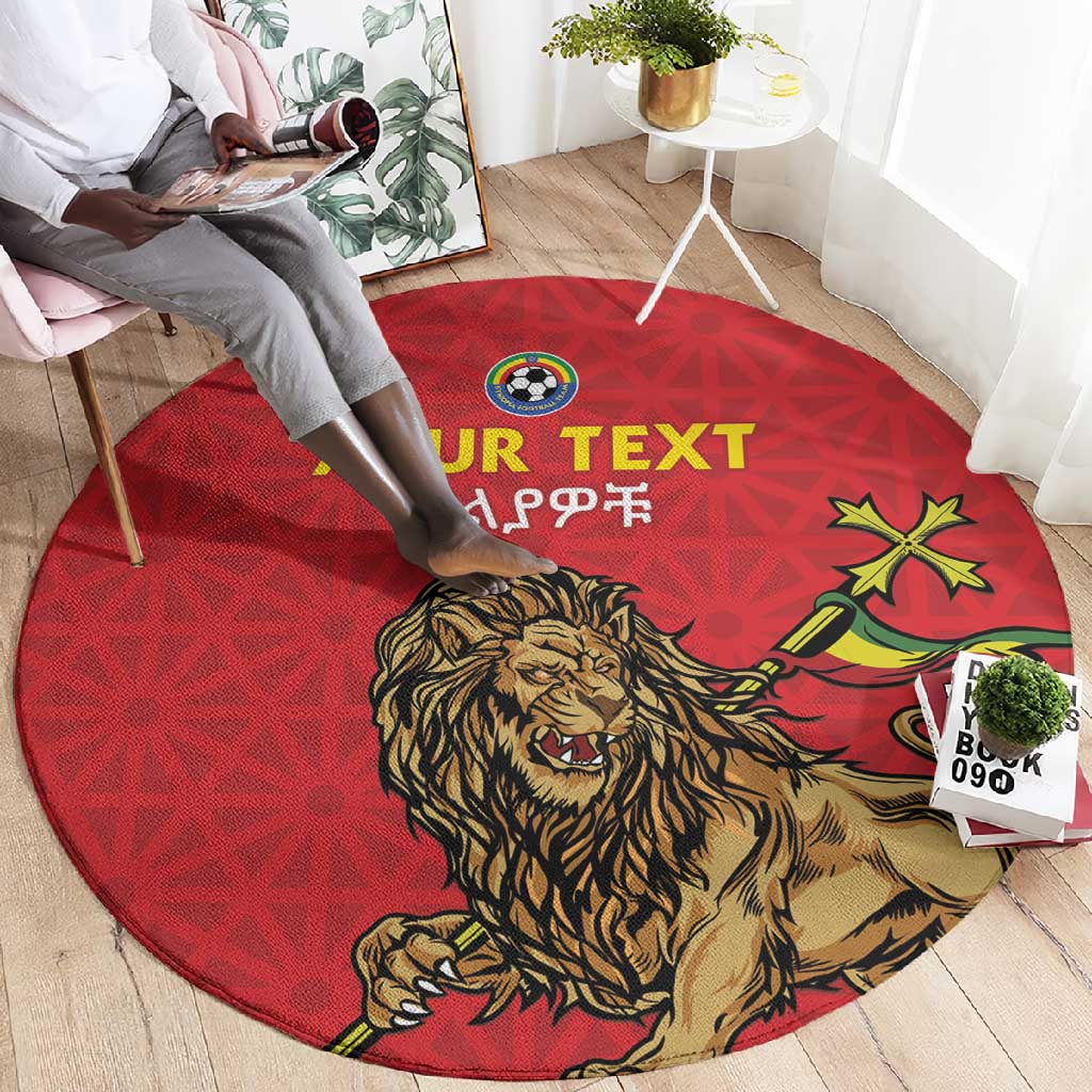 Custom Ethiopia Football Round Carpet Go Champions