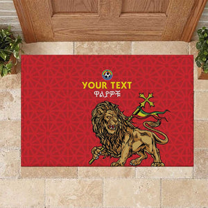 Custom Ethiopia Football Rubber Doormat Go Champions