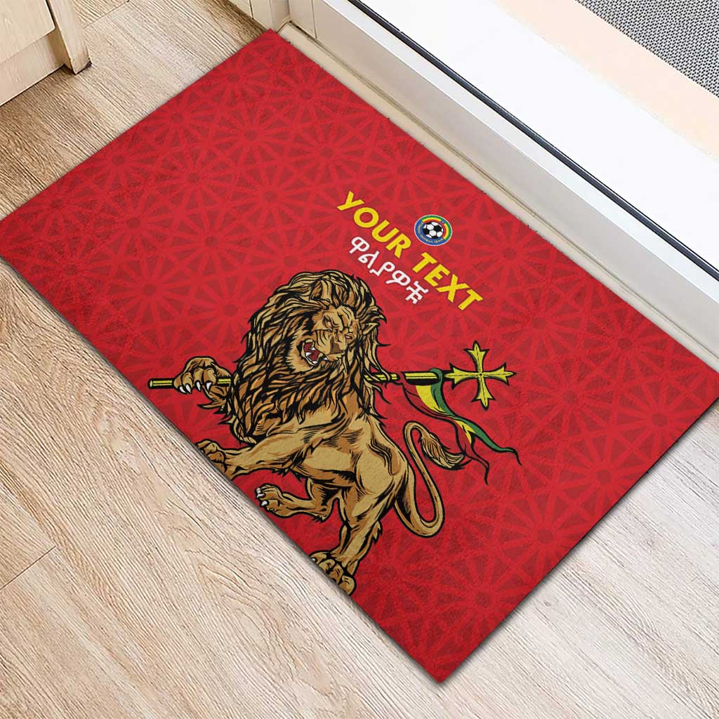 Custom Ethiopia Football Rubber Doormat Go Champions