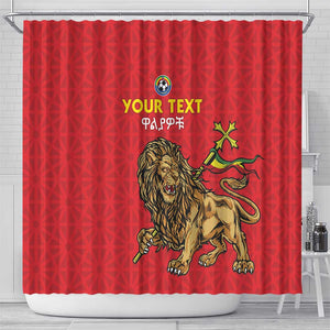 Custom Ethiopia Football Shower Curtain Go Champions