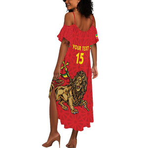 Custom Ethiopia Football Summer Maxi Dress Go Champions