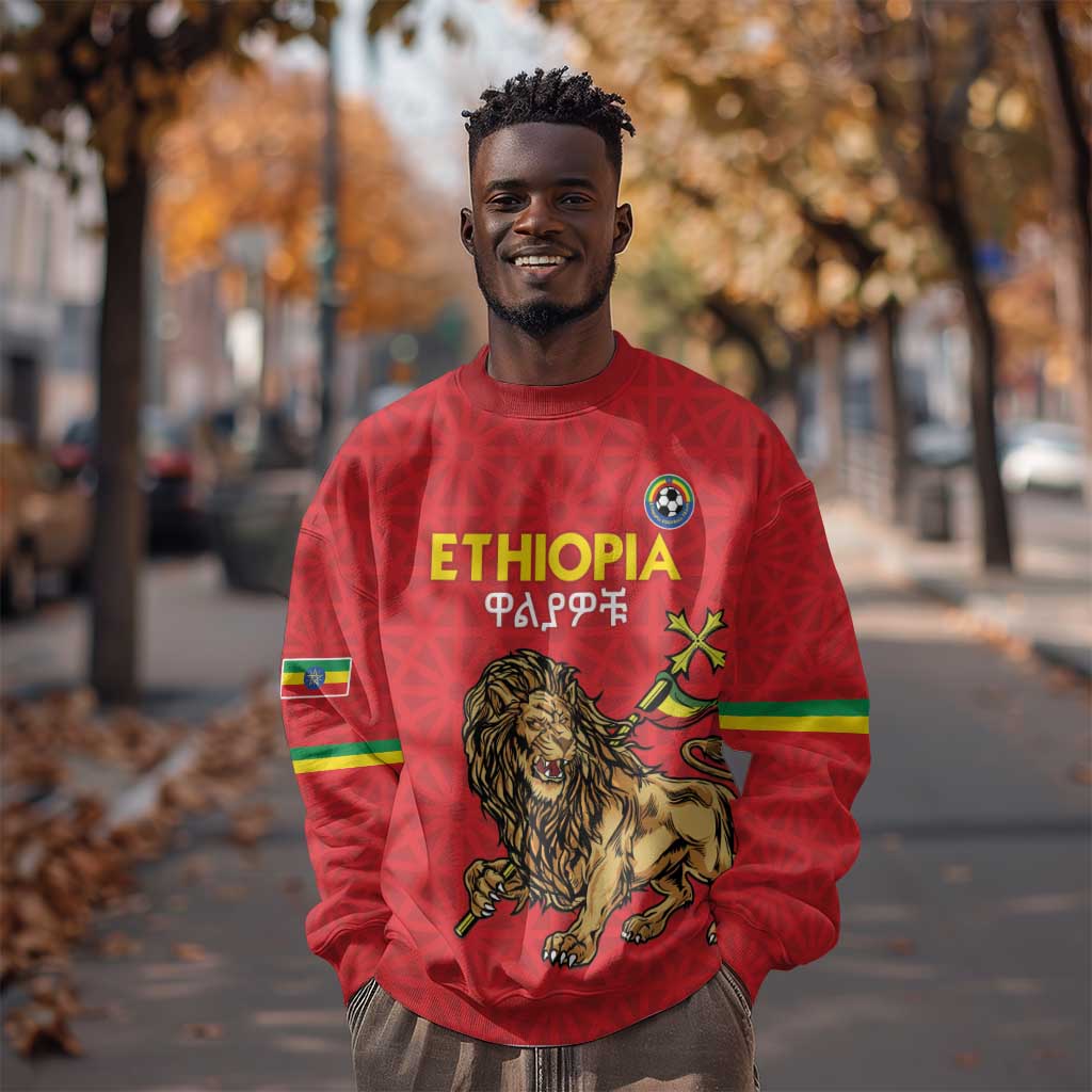 Custom Ethiopia Football Sweatshirt Go Champions
