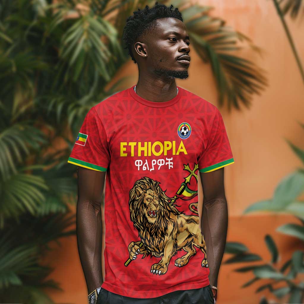 Custom Ethiopia Football T shirt Go Champions