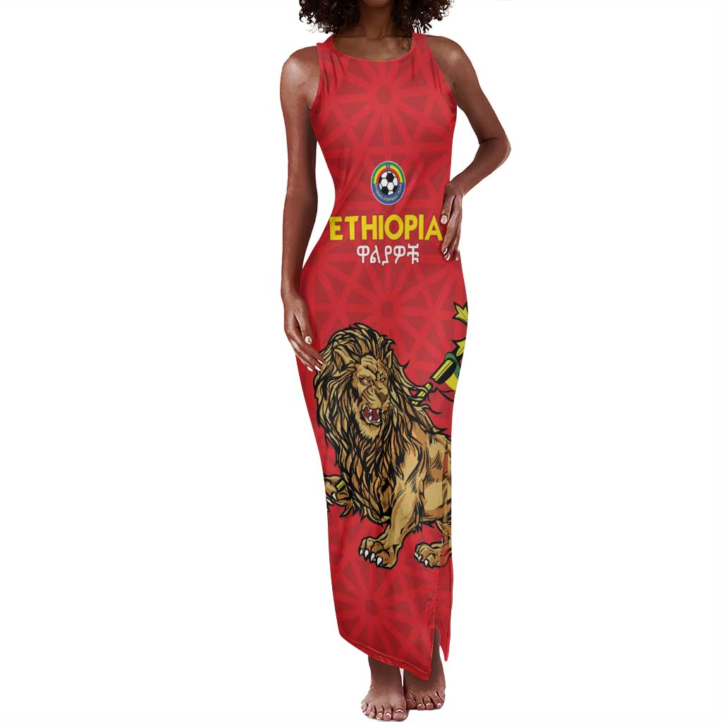 Custom Ethiopia Football Tank Maxi Dress Go Champions