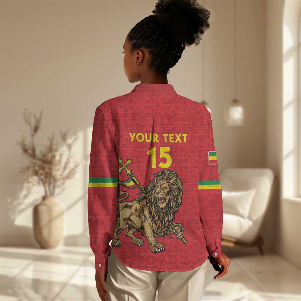 Custom Ethiopia Football Women Casual Shirt Go Champions