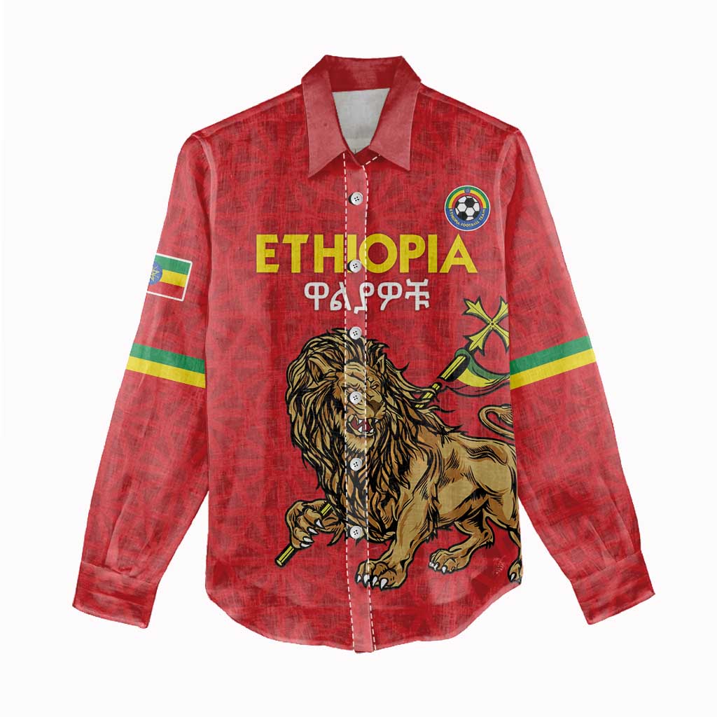 Custom Ethiopia Football Women Casual Shirt Go Champions