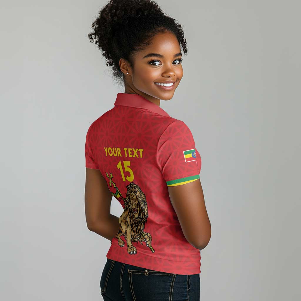 Custom Ethiopia Football Women Polo Shirt Go Champions