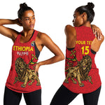Custom Ethiopia Football Women Racerback Tank Go Champions