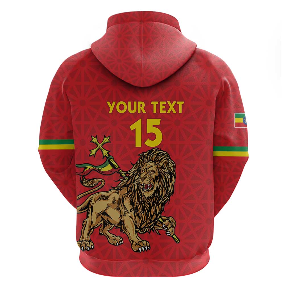 Custom Ethiopia Football Zip Hoodie Go Champions