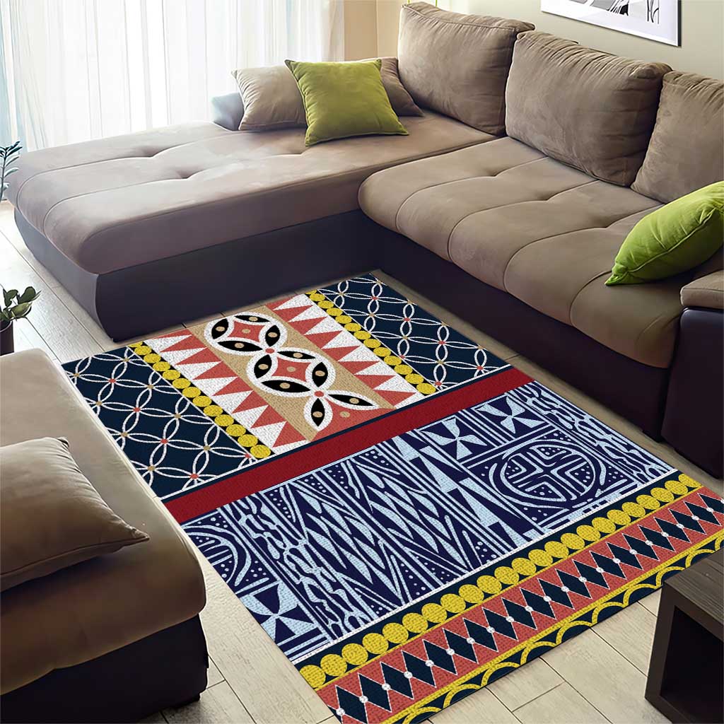 Toghu Bamenda Area Rug Cameroon Traditional Pattern